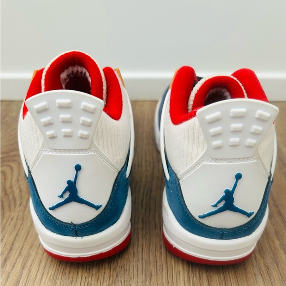 Jordan Kids Retro 4 Messy Room Sneakers in Navy and Red - Picture 7 of 15